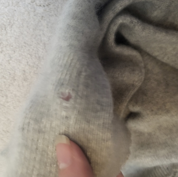 Maison Jules Gray and Black Soft Cashmere Polka Dot Cardigan - Size XS - Picture 4 of 4